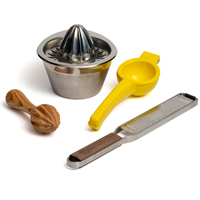 Fruit squeezers and zesters