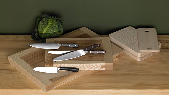 Kitchen knives and boards