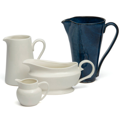 Jugs, creamers and sauce boats