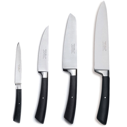 David Mellor Black handle kitchen knives