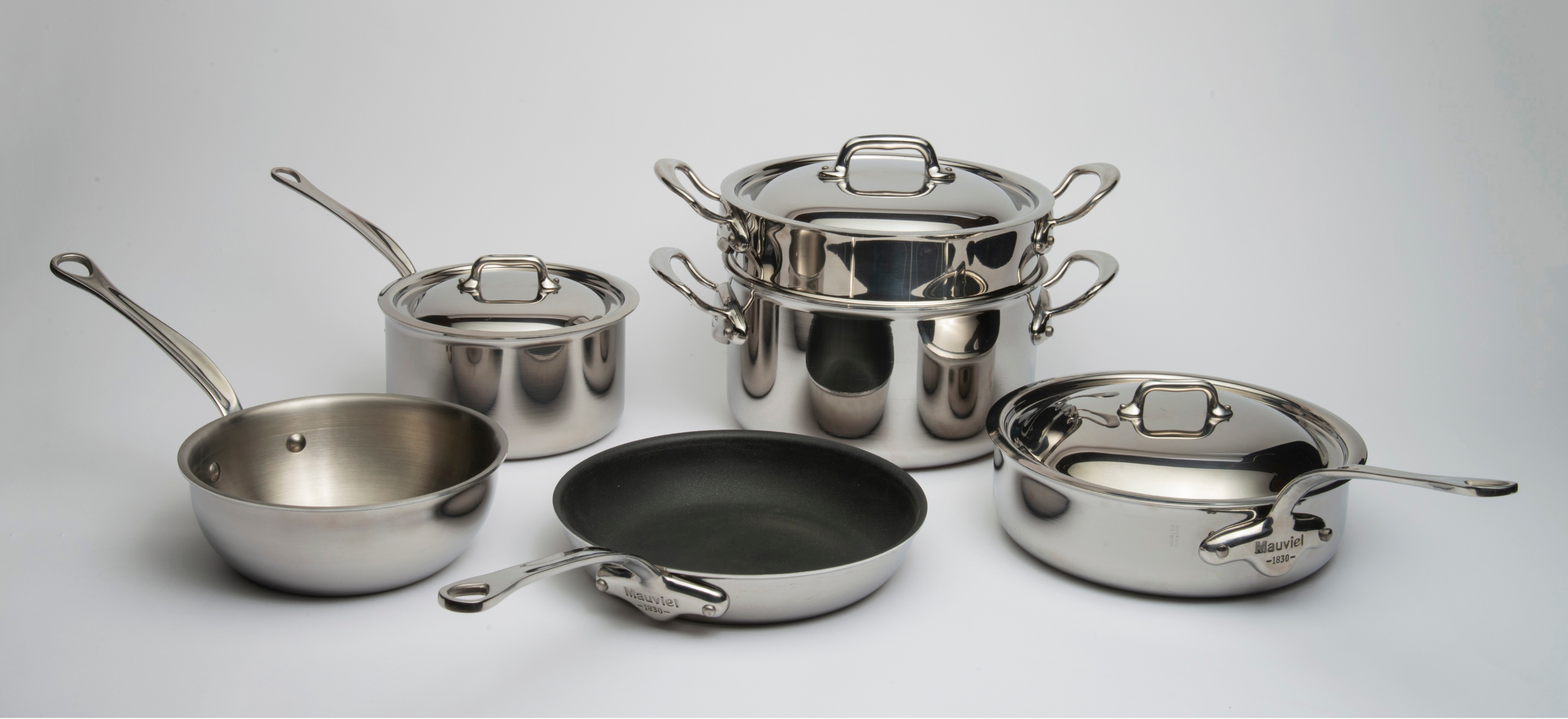 A group shot showing the range on a grey background.