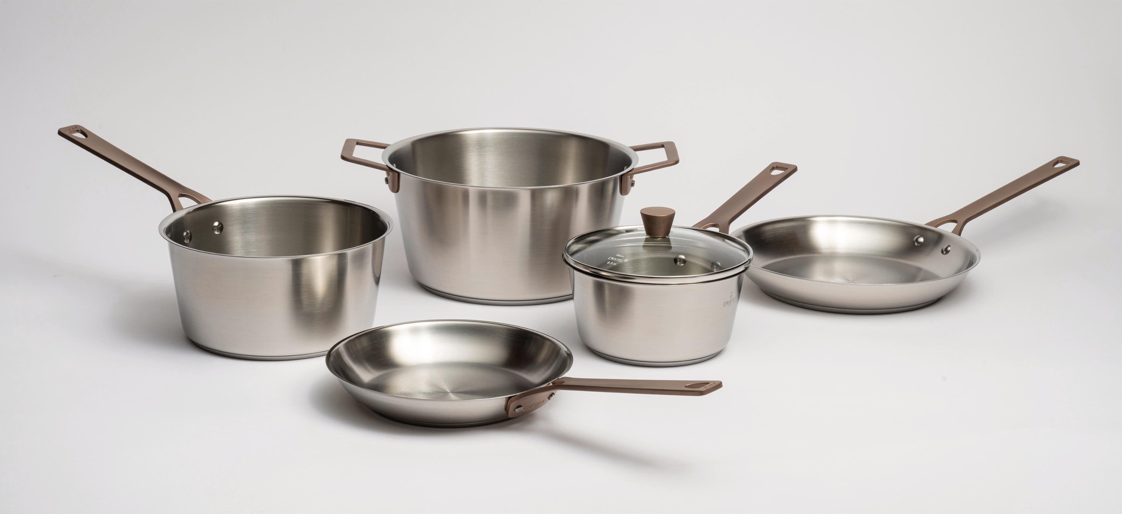 A group shot showing the range on a grey background.