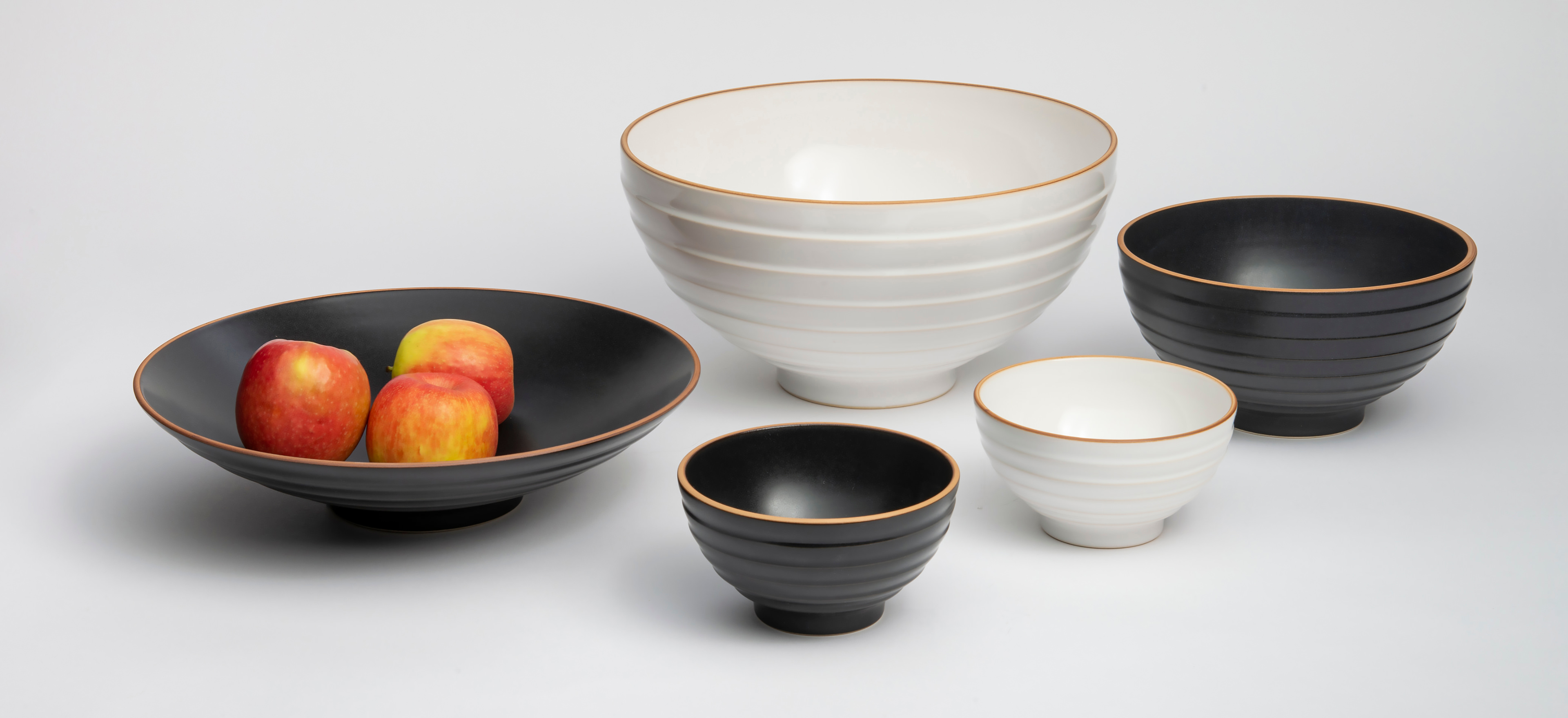 A group shot showing the range on a blue background.