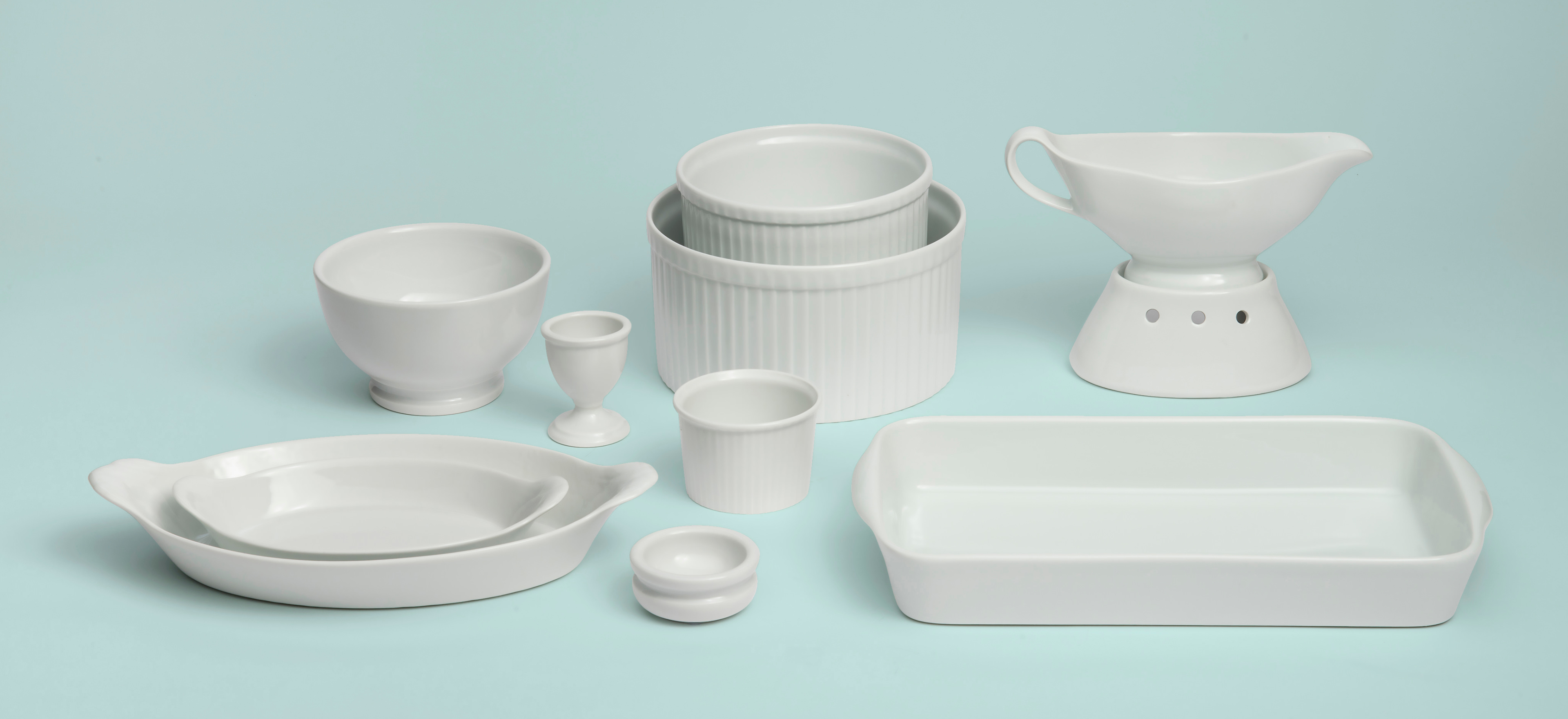 A group shot showing the range on a blue background.