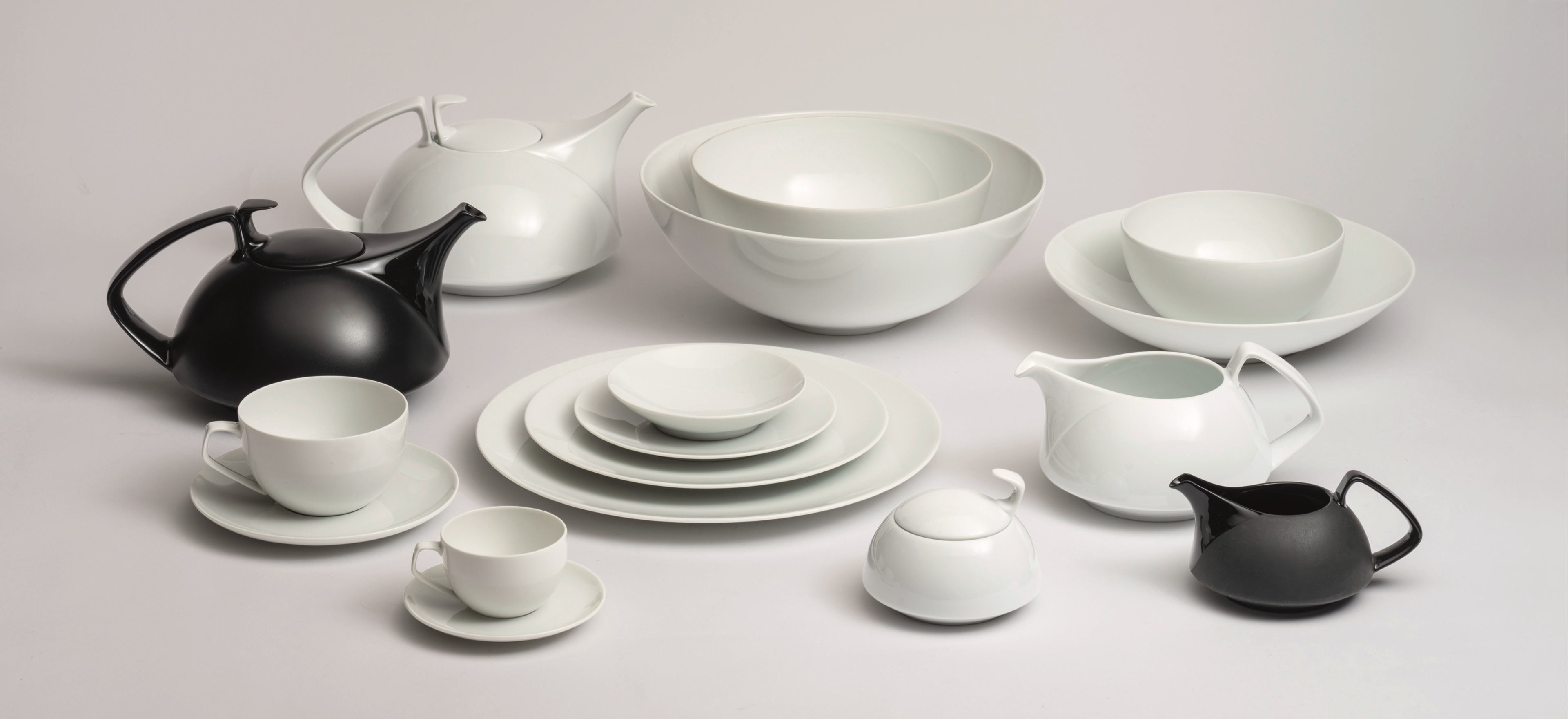 Rosenthal TAC porcelain on a grey background.