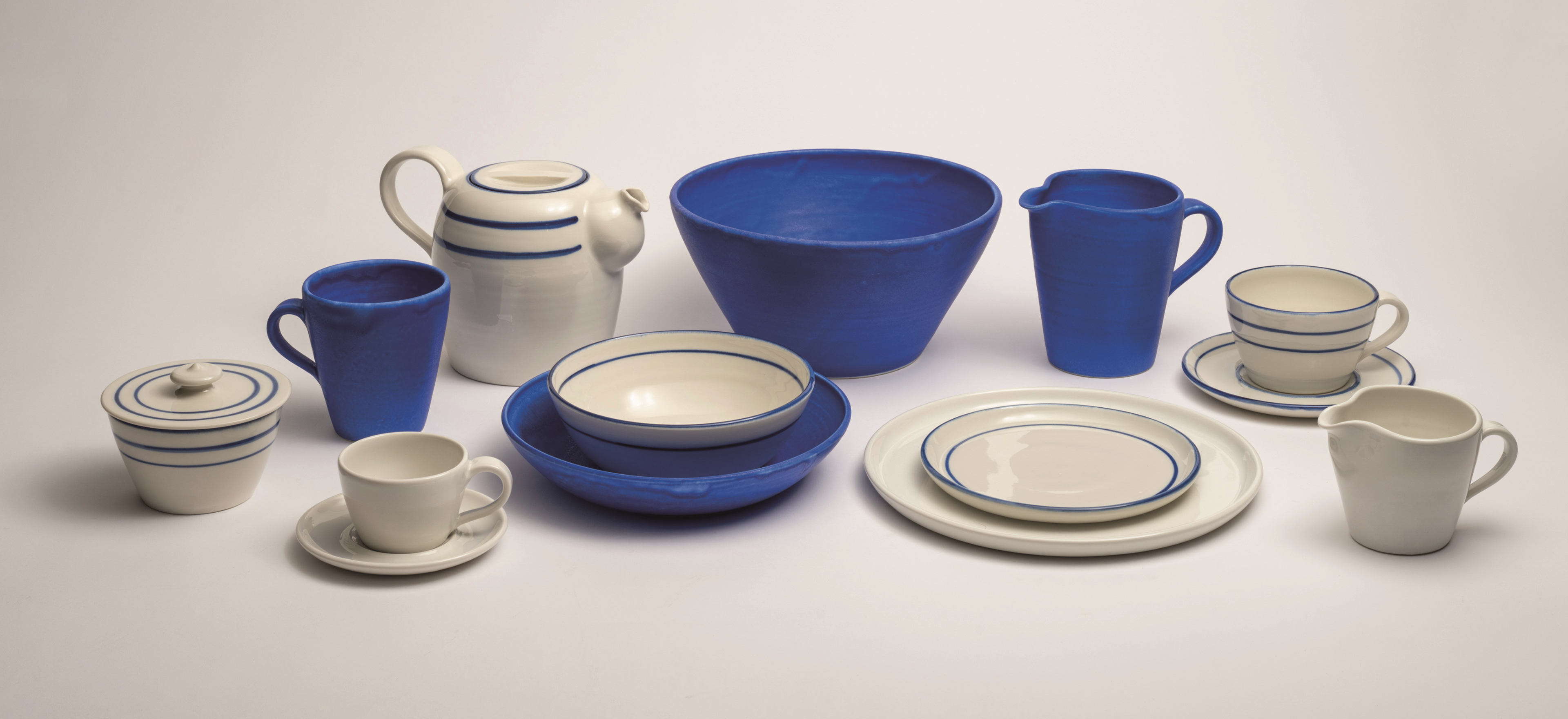 Soendergaard handmade porcelain on a grey background.