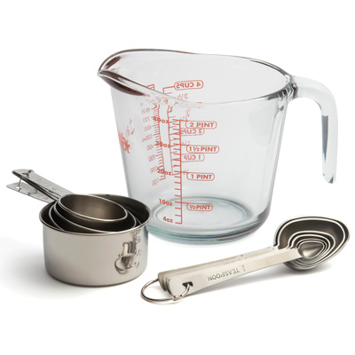 Measuring spoons and jugs