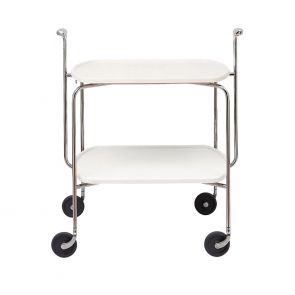 Magis Transit folding trolley, chrome/white