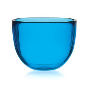 David Mellor coloured glass medium bowl aqua blue 13cm