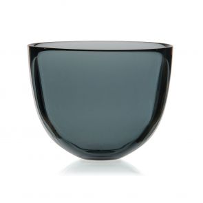 David Mellor coloured glass medium bowl smoke grey 13cm