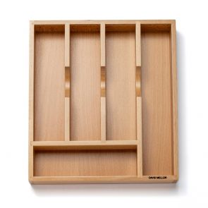 David Mellor beechwood cutlery tray 30x35cm