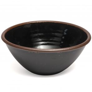 Leach Tenmoku glaze extra large general purpose bowl 29cm