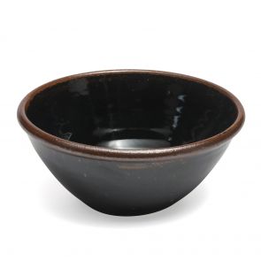 Leach Tenmoku glaze large general purpose bowl 22cm