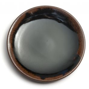 Leach Tenmoku glaze dinner plate 27.5cm