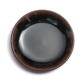 Leach Tenmoku glaze side plate 20.5cm