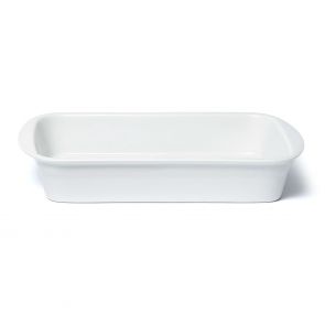 French porcelain deep lasagne dish 34cm
