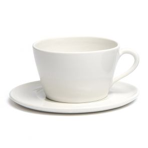Soendergaard white breakfast cup and saucer 35cl