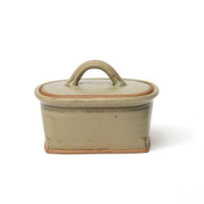 Nick Membery green glaze butter dish