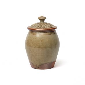 Nick Membery green glaze medium store jar 1.3lt