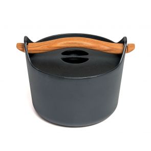Sarpaneva round pot with wooden handle 21cm