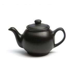 Traditional round matt black teapot 2 cup / 45cl