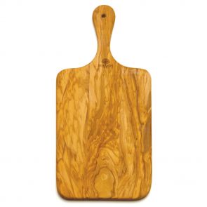 Olivewood serving platter with handle 45cm