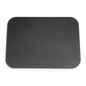 David Mellor grey-black rectangular place mat 39.5 x 29.5cm