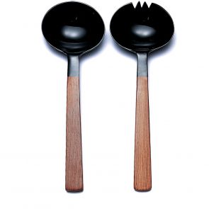 Buffalo horn oval salad servers 28cm