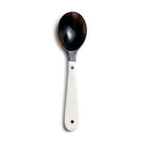 Buffalo horn/white bone chunky tea spoon 12cm