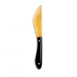 Buffalo horn black/natural butter knife 15cm