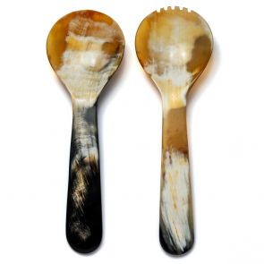 Abbeyhorn large salad servers 29.5cm