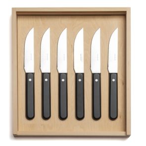 Pavilion black steak knife set