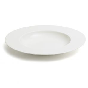 David Mellor fine bone china rimmed pasta plate 30cm