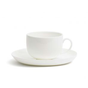 David Mellor fine bone china tea cup and saucer 21cl