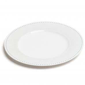 David Mellor ‘Deco’ fine bone china plate 27cm, aquamarine