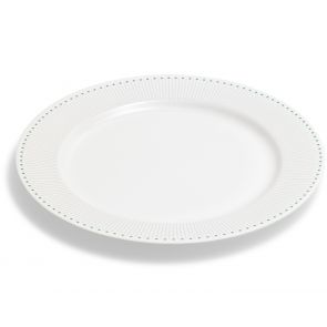 David Mellor ‘Deco’ fine bone china serving plate/under plate 30.5cm, aquamarine