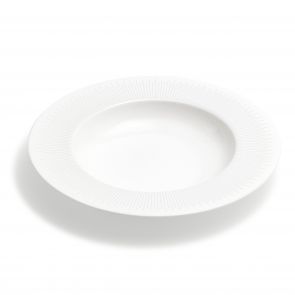 David Mellor ‘Deco’ fine bone china rimmed soup plate 24cm