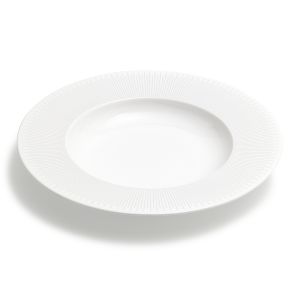 David Mellor ‘Deco’ fine bone china rimmed pasta plate 30cm