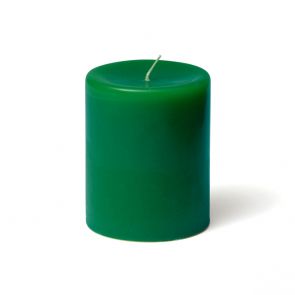 Pillar candle green 7.5⌀ × 10cm