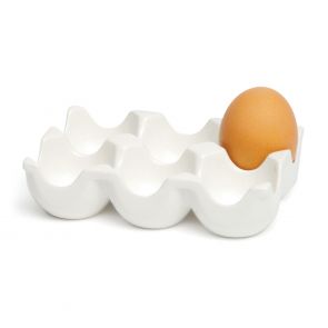 White china egg holder