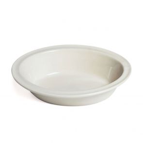 Medium traditional white china oval pie dish