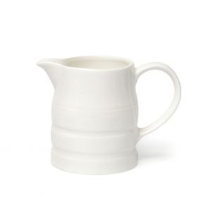 Small white china churn jug 38cl