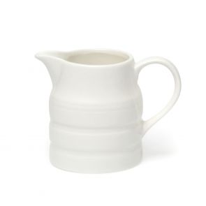 Medium white china churn jug 56cl