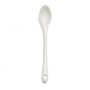 White china long jam spoon 15cm