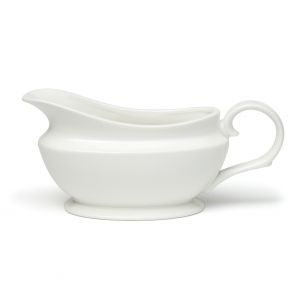 Large white porcelain gravy boat 50cl