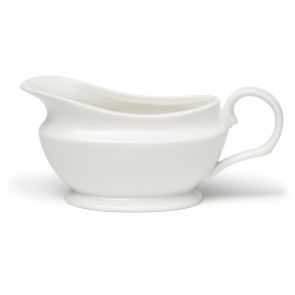 Medium white porcelain gravy boat 24cl