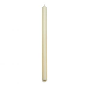 Ivory church candle, 38cm height with 2.5cm base