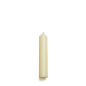 Ivory church candle, 23cm height with 4.5cm base