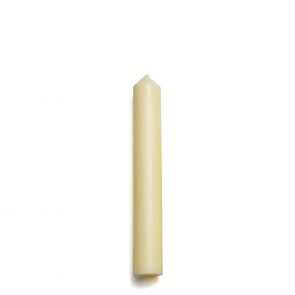 Ivory church candle, 30cm height with 5cm base