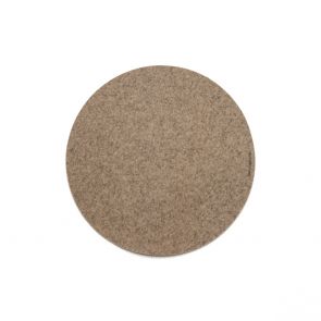 David Mellor taupe/stone felt round table mat 35cm